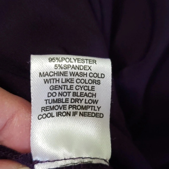 Nikki Poulos Jumpsuit Long Sleeved Pockets Belt Elastic Waist Wine Merlot Small - Picture 16 of 16